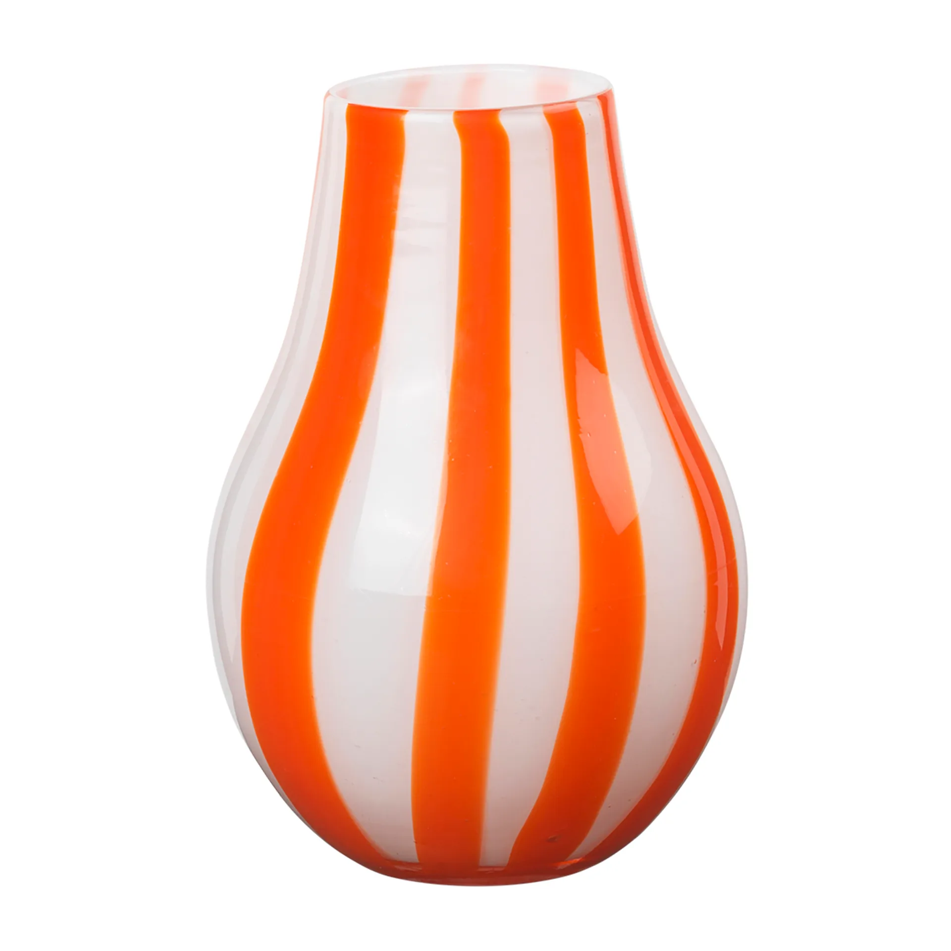Ada Stripe vas 22,5 cm, Pumpkin orange Broste Copenhagen