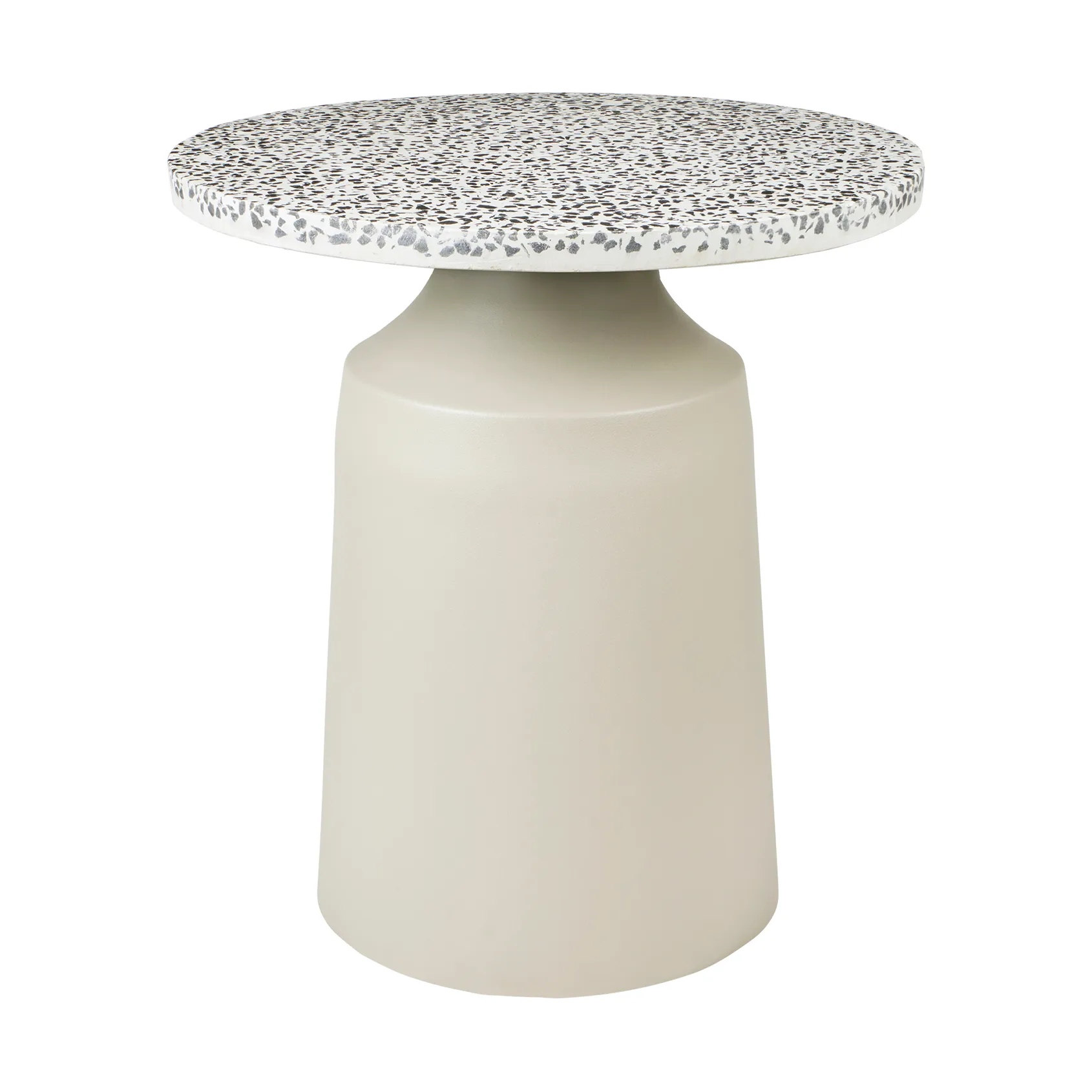 Agari sidobord Ø45x45 cm, Rainy day grey-black Broste Copenhagen