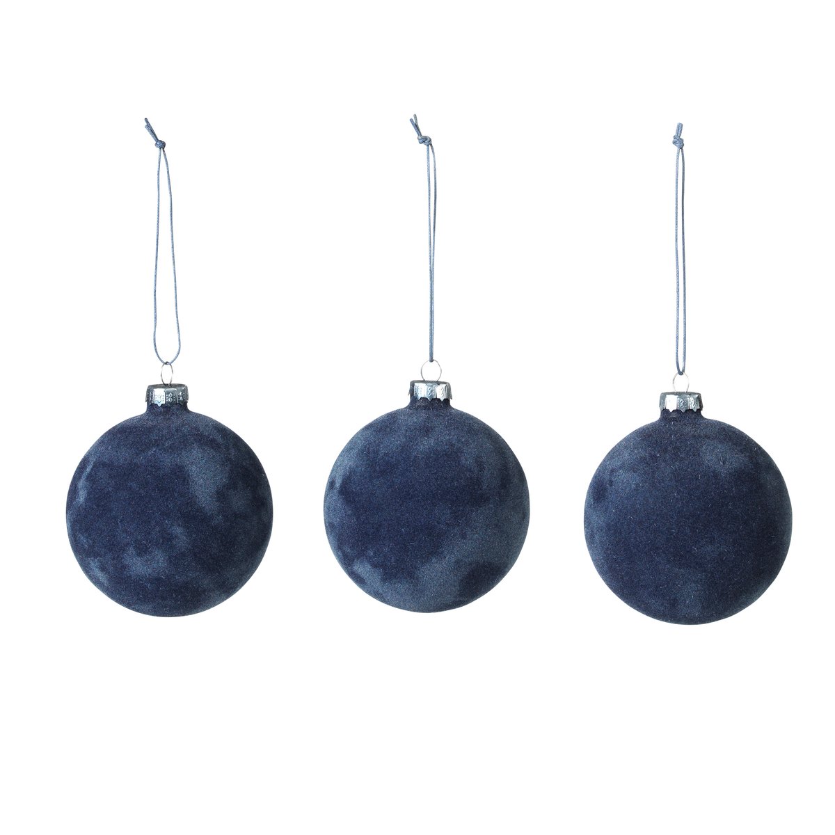 Broste Copenhagen Alcan julkulor 3-pack mörkblå | Skandinavisk Design | Juldekorationer & Julpynt | Blå