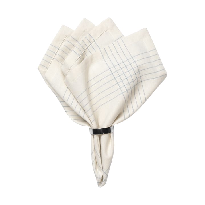 Alice tygservett 45x45 cm - Dusty blue-natural - Broste Copenhagen
