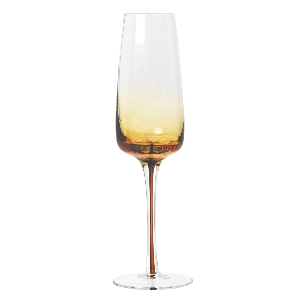 Broste Copenhagen Amber champagneglas 20 cl | Skandinavisk Design | Champagneglas | Gul