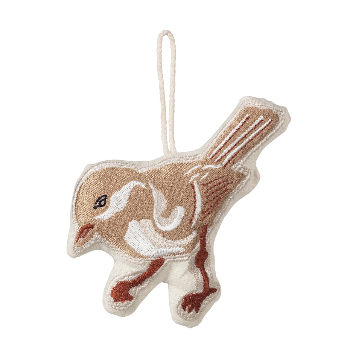 Broste Copenhagen Bird dekorationshänge 8x12 cm Sand