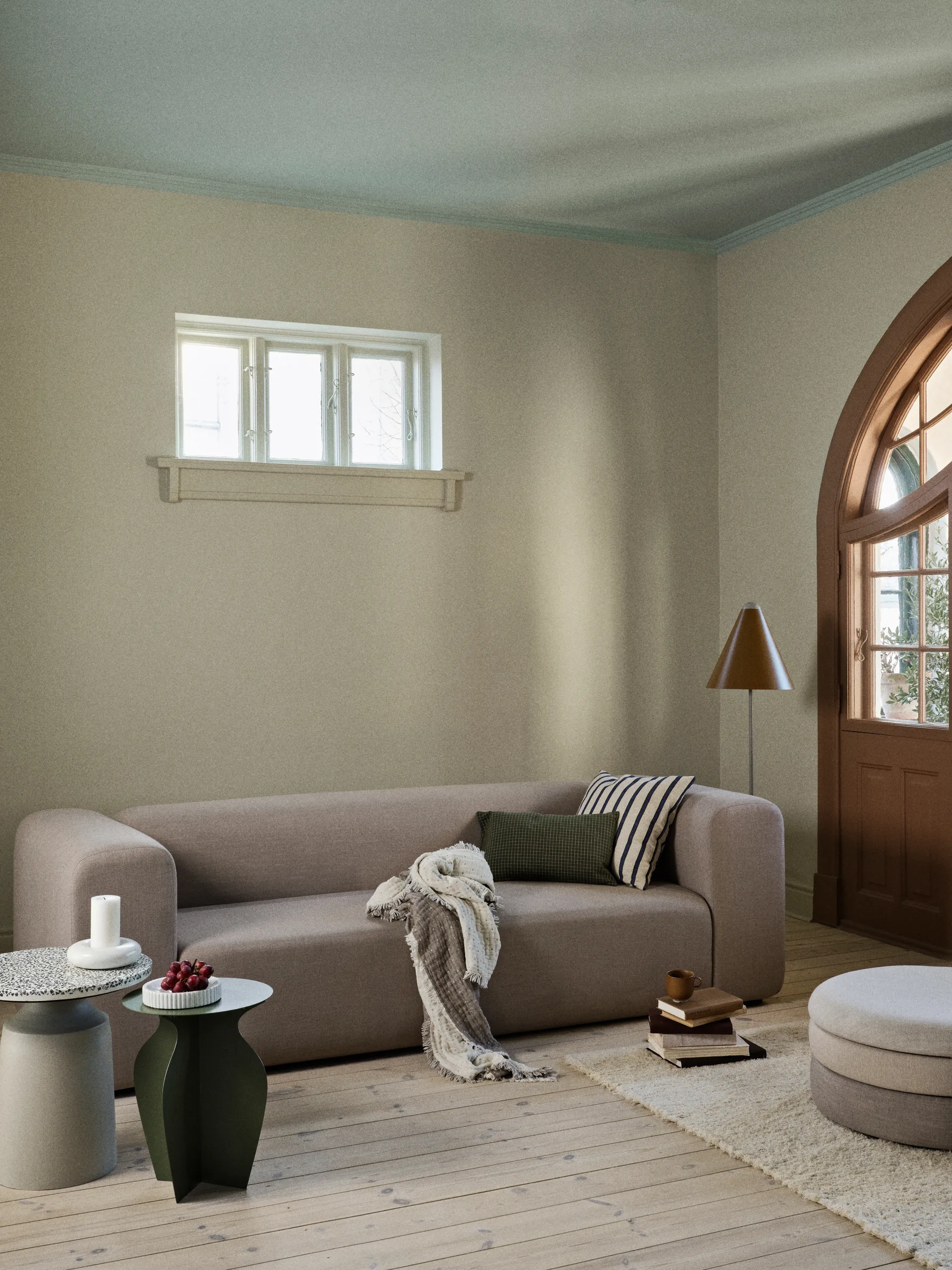 Bodil kuddfodral 30x50 cm, Grape leaf green Broste Copenhagen