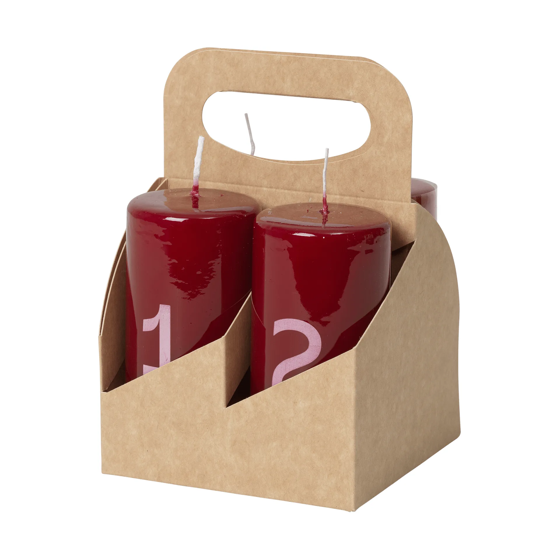 Broste adventsljus, Burgundy-White, 4 delar Broste Copenhagen