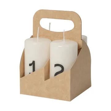 Broste adventsljus - White-Black, 4 delar - Broste Copenhagen
