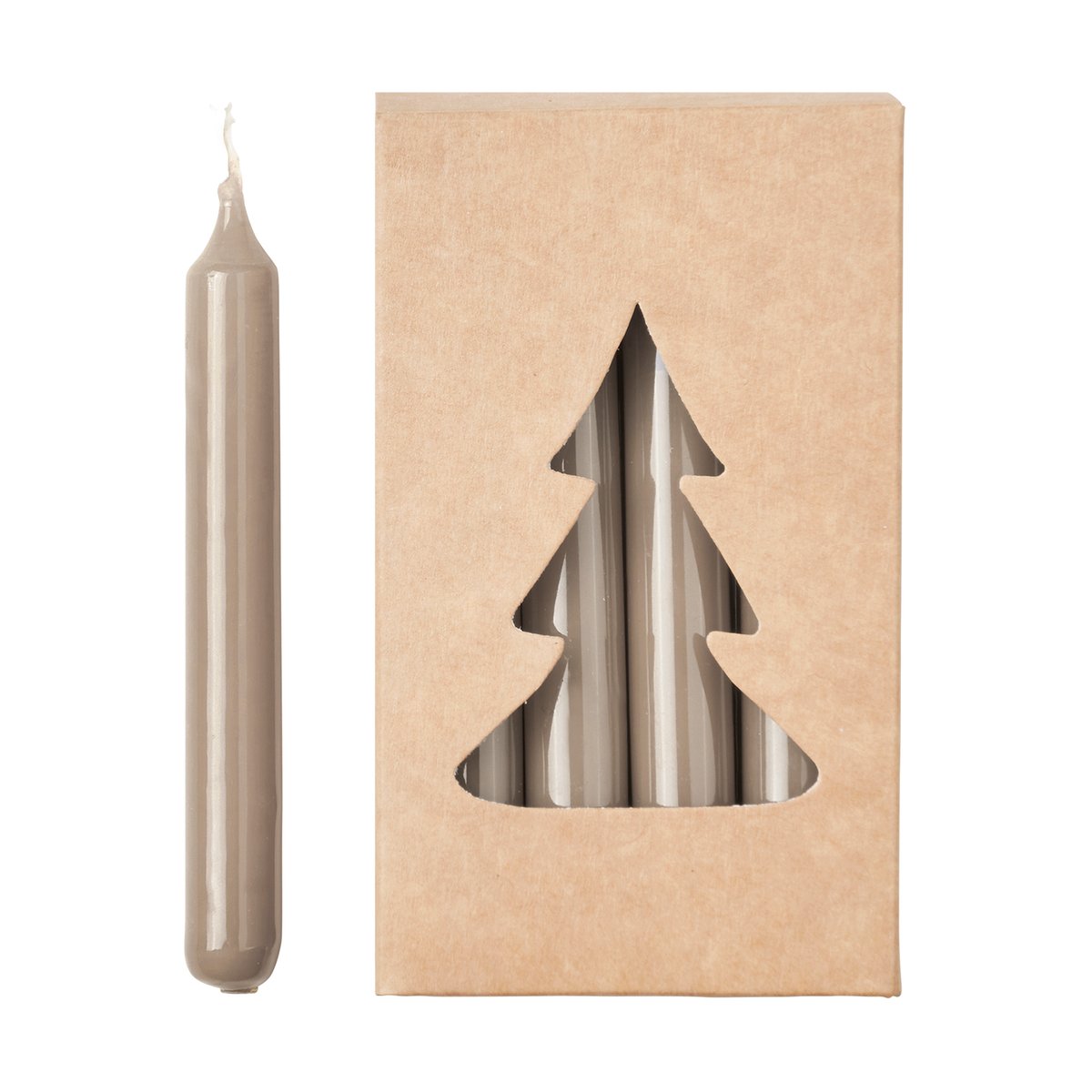 Broste Copenhagen Broste julgransljus glossy 1,2x10,2 cm 20-pack Linen