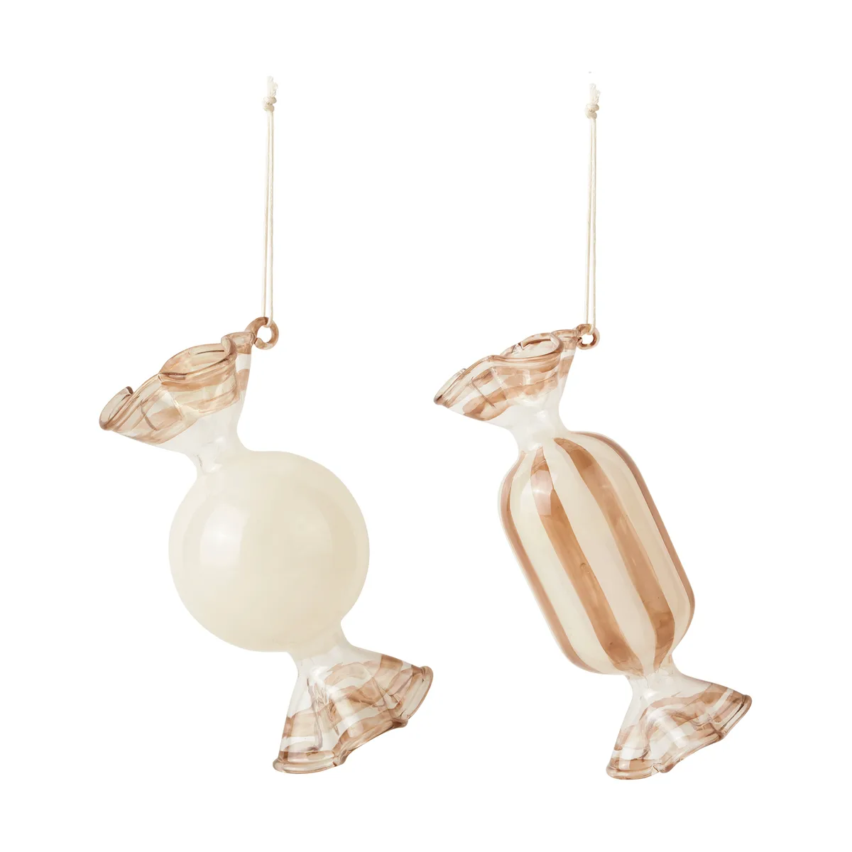 Broste Copenhagen Candy julgranshänge glas 2 delar Creme