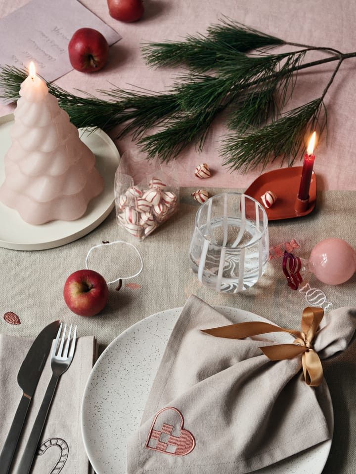Candy julgranshänge glas 2 delar, Dusty pink Broste Copenhagen