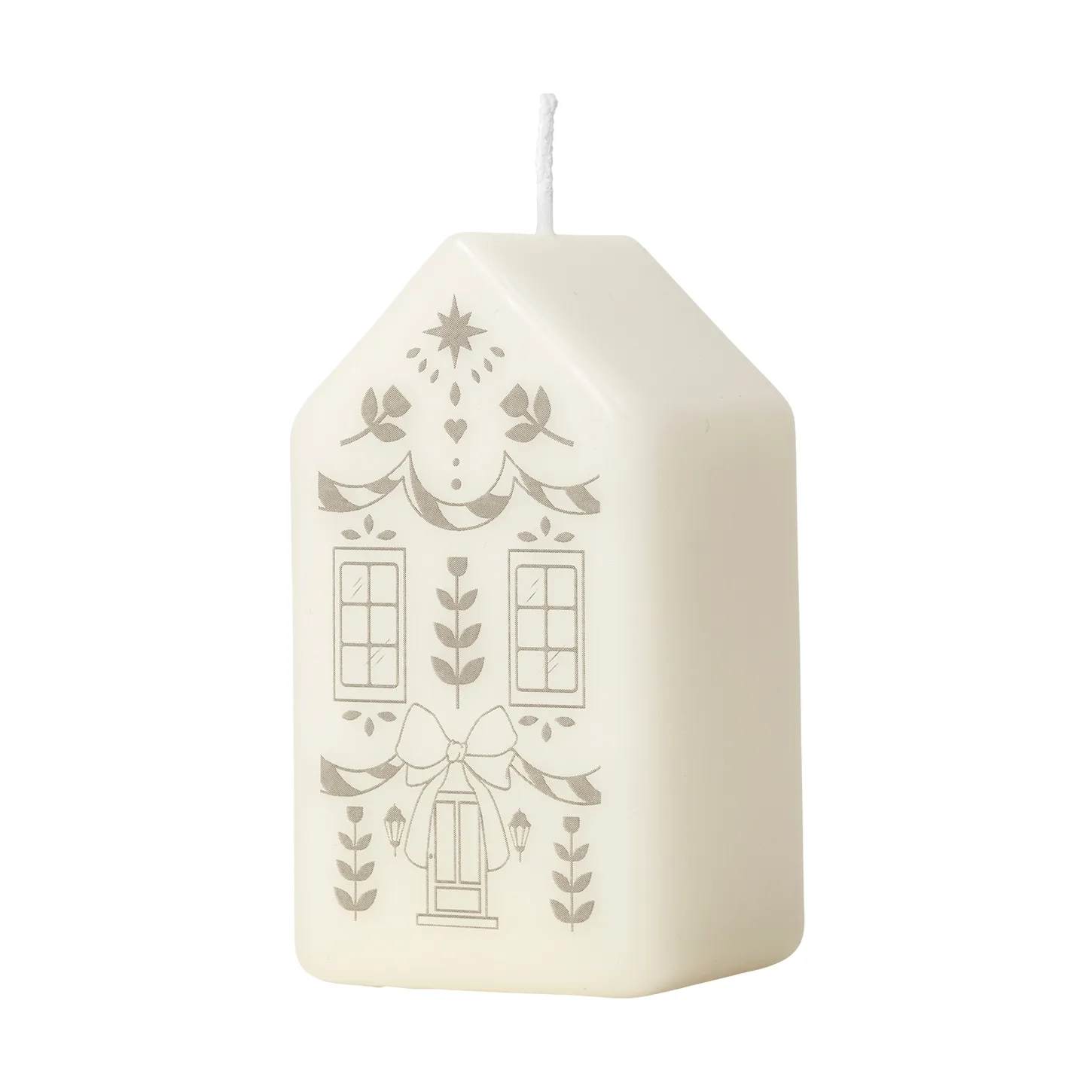 Casa blockljus, White-Silver Broste Copenhagen
