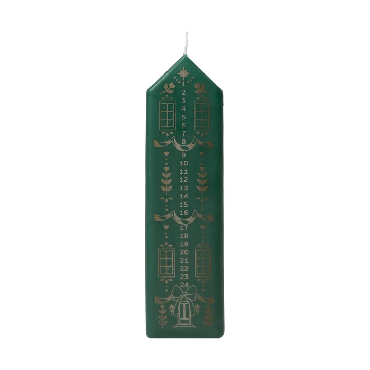 Casa kalenderljus - Dark Green-Gold - Broste Copenhagen