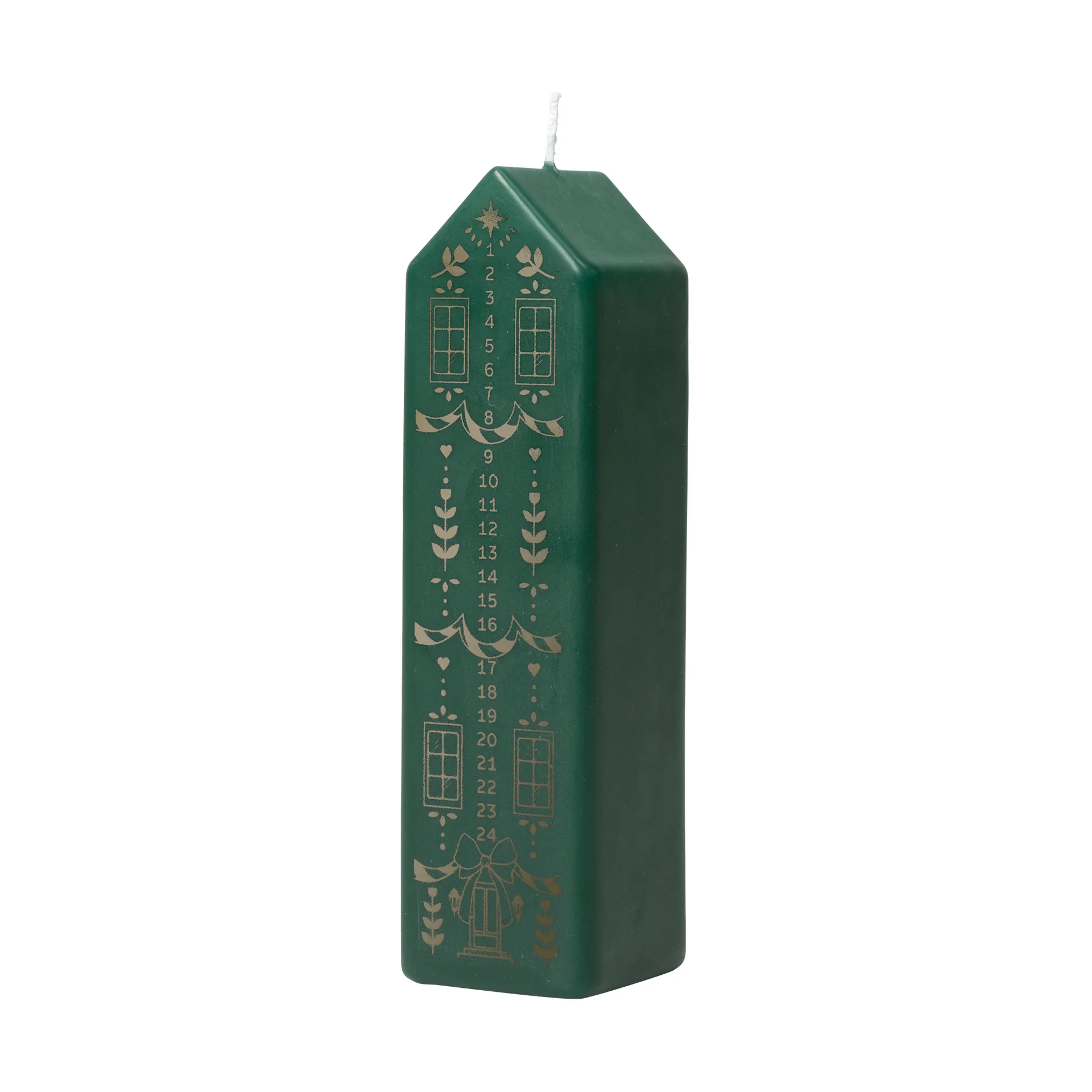 Casa kalenderljus, Dark Green-Gold Broste Copenhagen