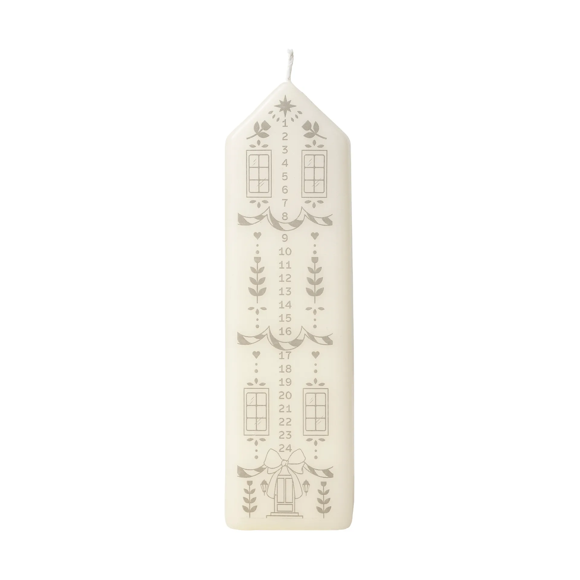 Casa kalenderljus, White-Silver Broste Copenhagen