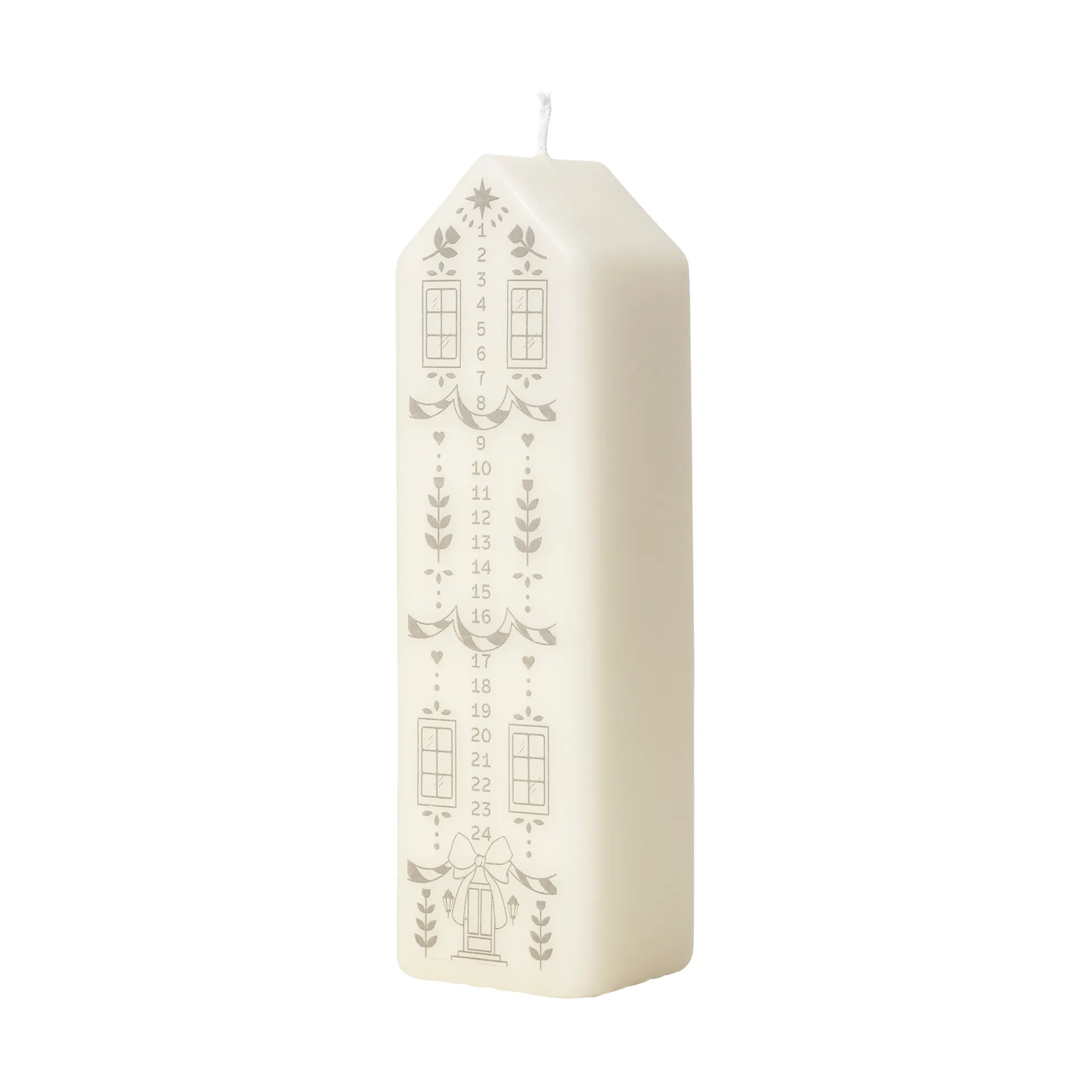 Casa kalenderljus, White-Silver Broste Copenhagen
