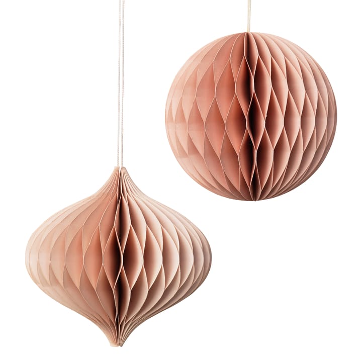 Christmas mix julkula-juldekoration 2-pack - Dusty pink - Broste Copenhagen
