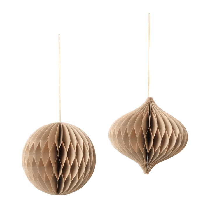 Christmas mix julkula-juldekoration 2-pack - Natural brown - Broste Copenhagen