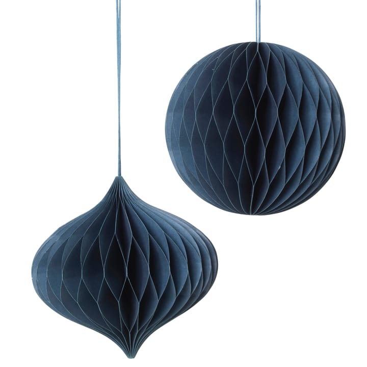 Christmas mix julkula-juldekoration 2-pack - Orion blue - Broste Copenhagen
