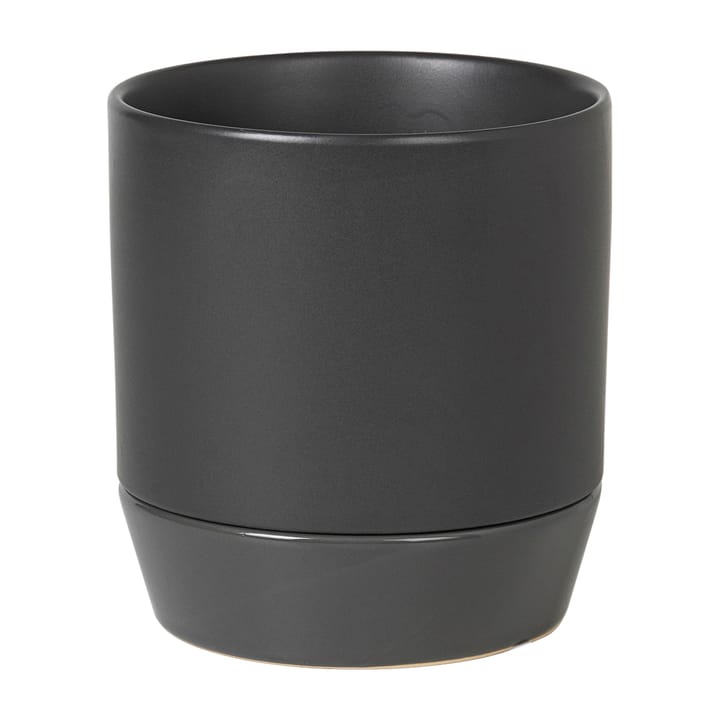 Denise kruka med fat Ø14 cm, Charcoal grey Broste Copenhagen