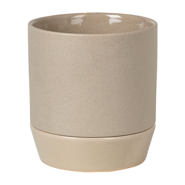 Denise kruka med fat Ø14 cm, Dove grey Broste Copenhagen
