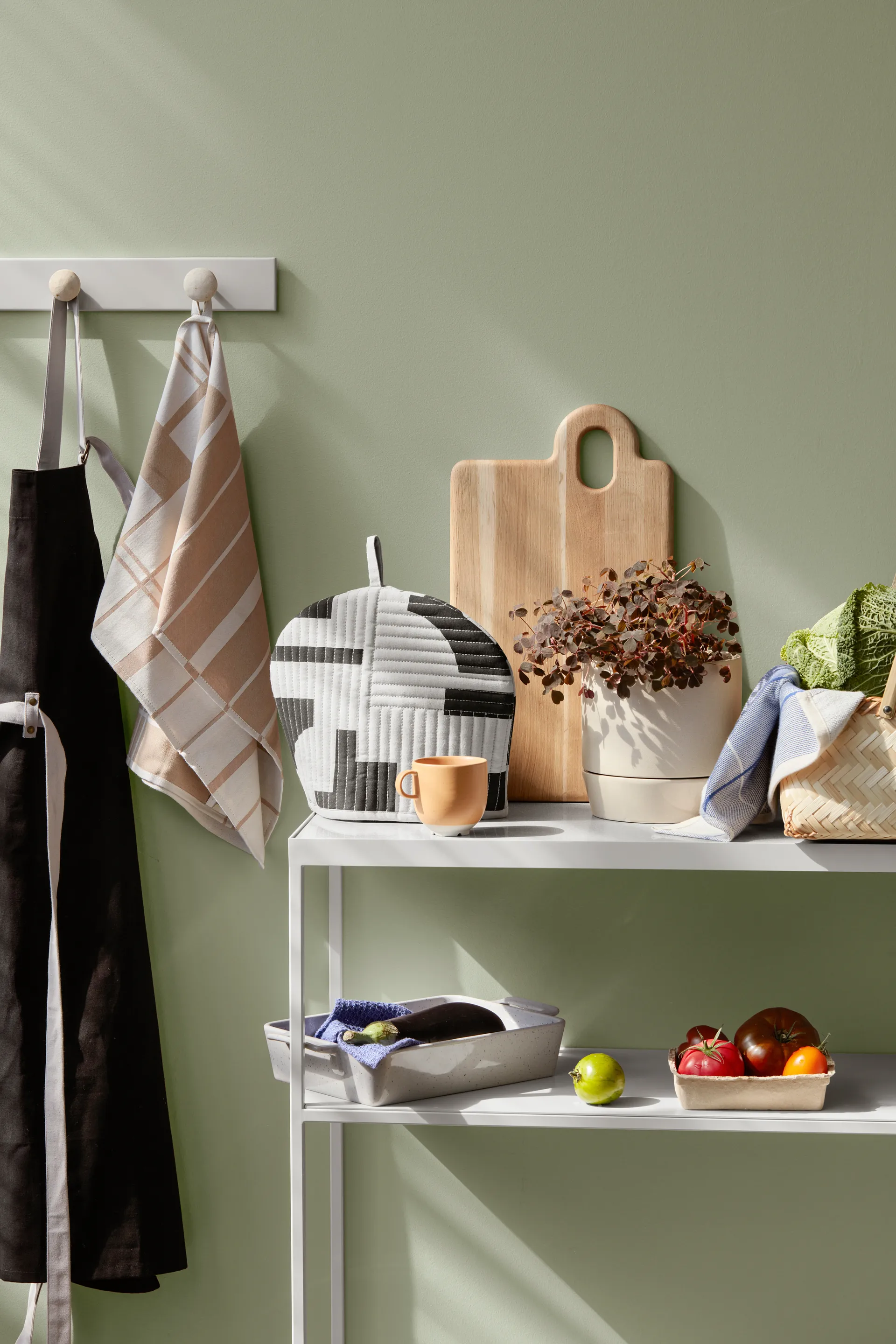 Denise kruka med fat Ø14 cm, Dove grey Broste Copenhagen