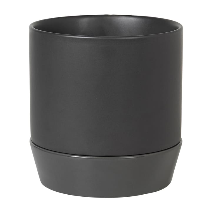 Denise kruka med fat Ø18 cm, Charcoal grey Broste Copenhagen