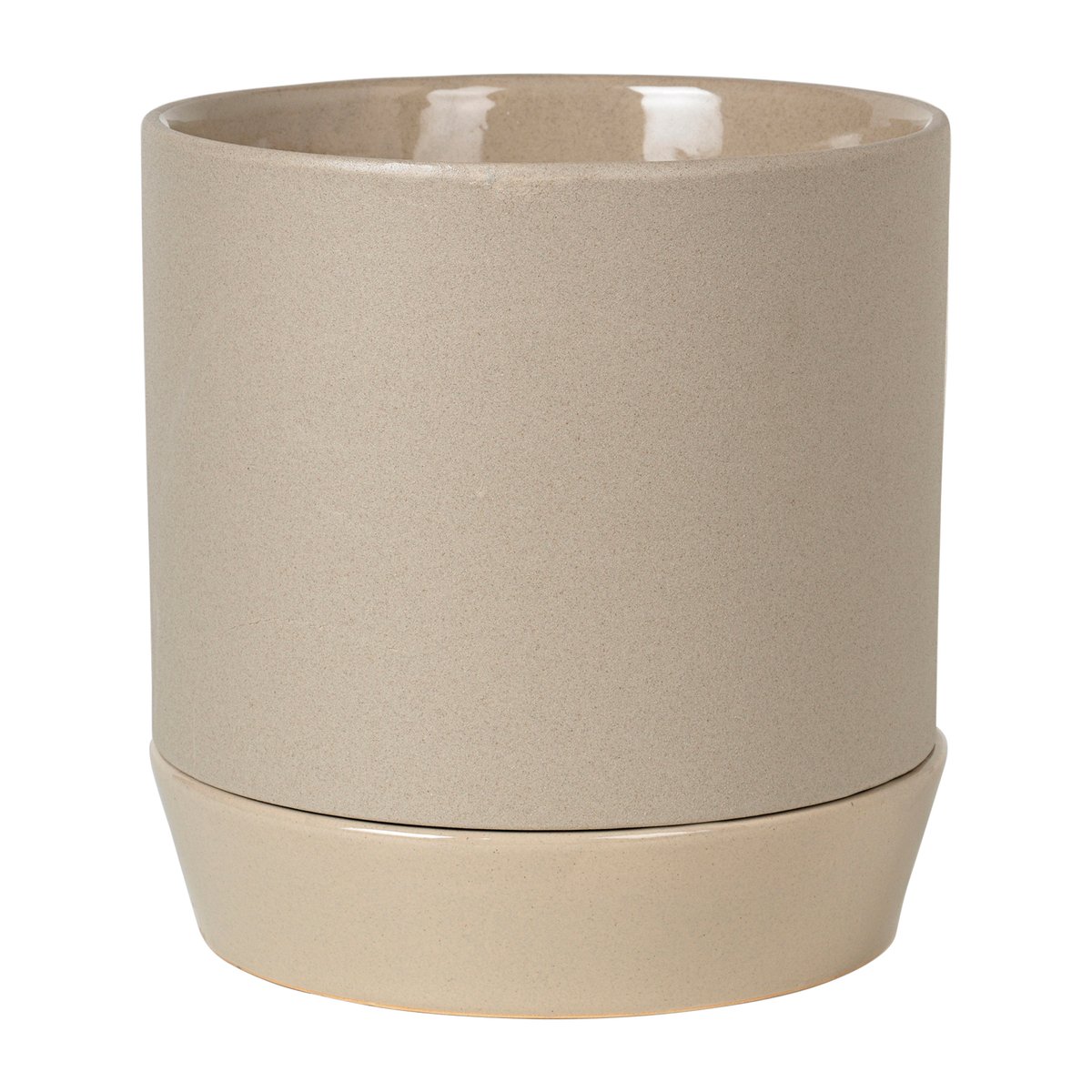 Broste Copenhagen Denise kruka med fat 21 cm Dove grey