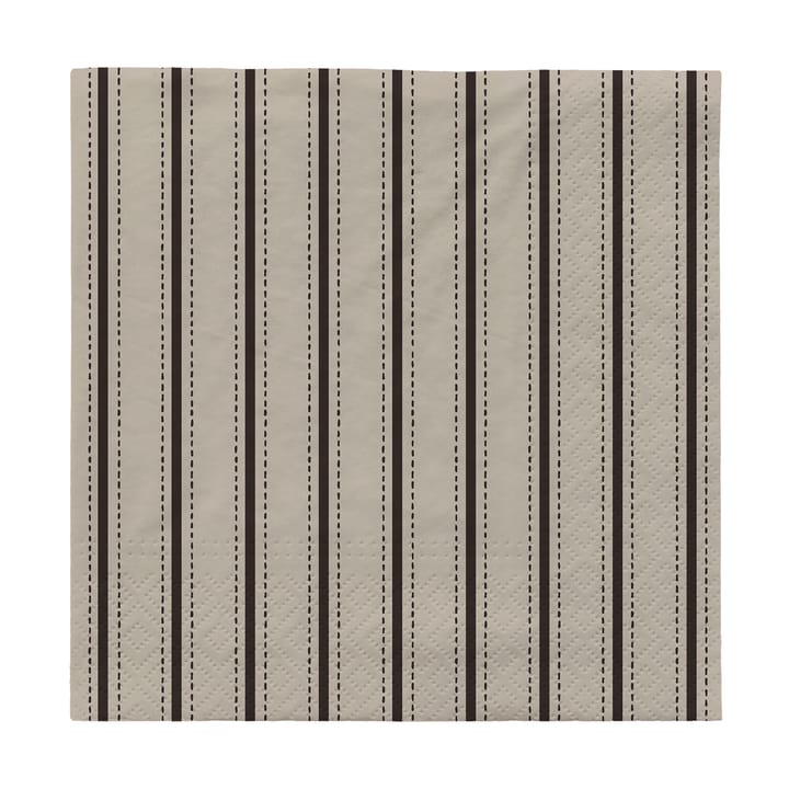 Dolly pappersservetter 33x33 cm 20-pack - Black-off white - Broste Copenhagen