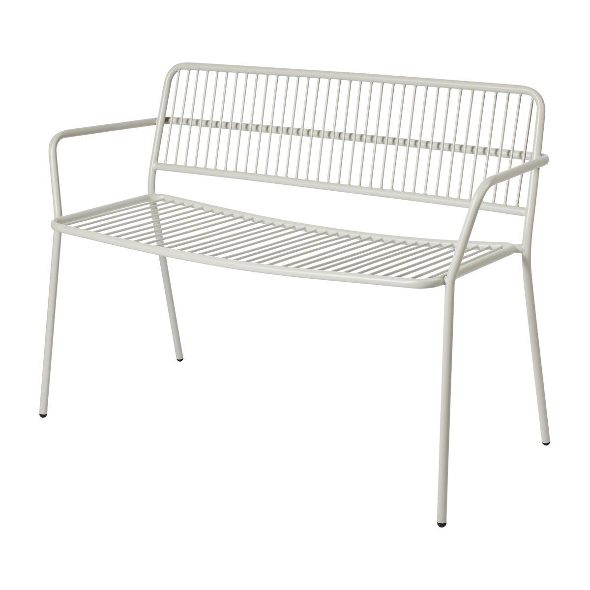 Broste Copenhagen Eden bänk med armstöd Beige grey | Skandinavisk Design | Trädgårdsstolar | Beige