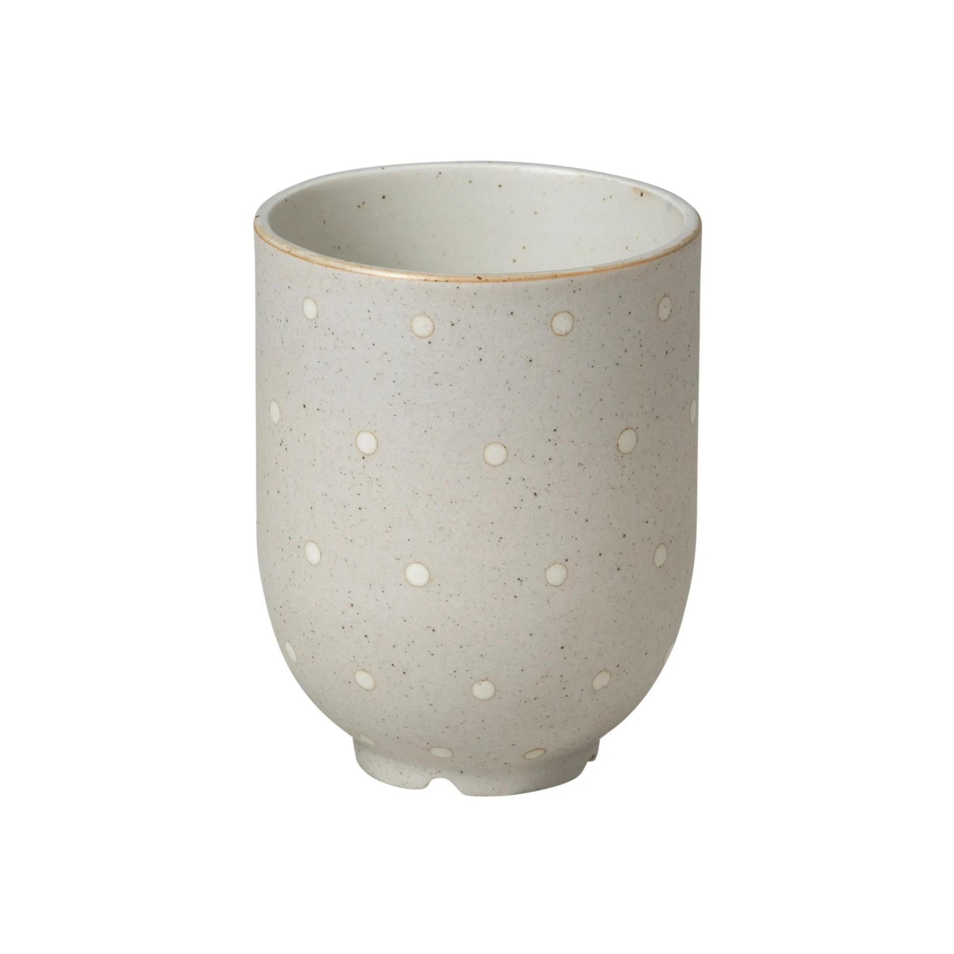 Eli mugg 20 cl, Matte soft light grey dots Broste Copenhagen