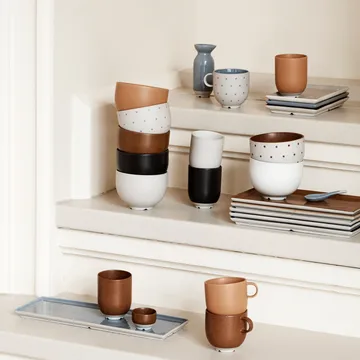 Eli skål Ø11 cm - Soft blue dots - Broste Copenhagen