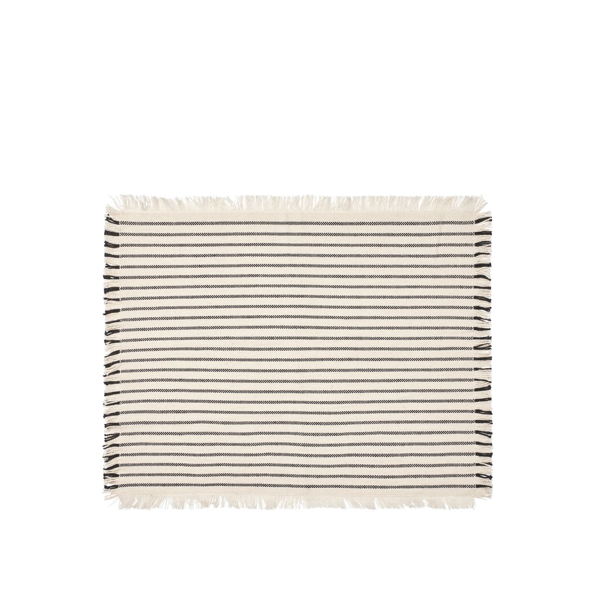 Broste Copenhagen Elouise tallriksunderlägg 41,5x32 cm Benvit-svart