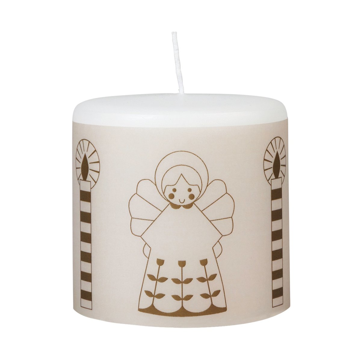 Broste Copenhagen Fairy Tale ljus 8 cm Vit-grön | Skandinavisk Design | Ljus | Vit