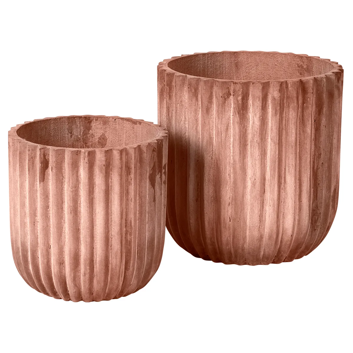Broste Copenhagen Fiber kruka 2-pack Terracotta