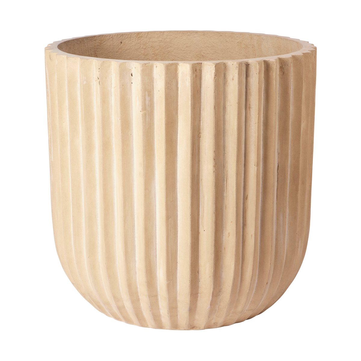 Broste Copenhagen Fiber kruka 50 cm Antique beige | Skandinavisk Design | Krukor | Beige