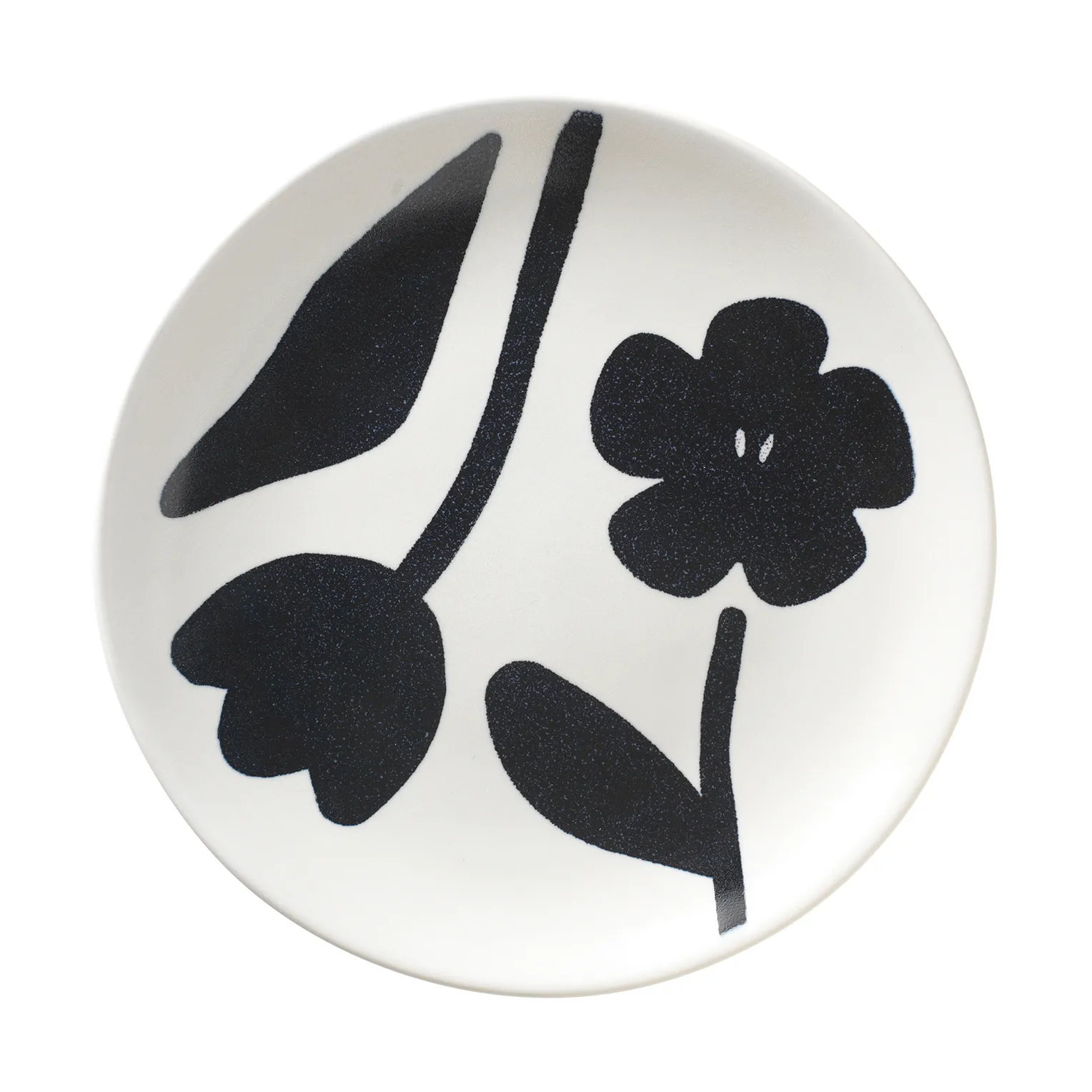 Flora tallrik Ø20 cm, Black-off white Broste Copenhagen