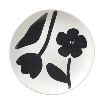 Flora tallrik Ø20 cm - Black-off white - Broste Copenhagen
