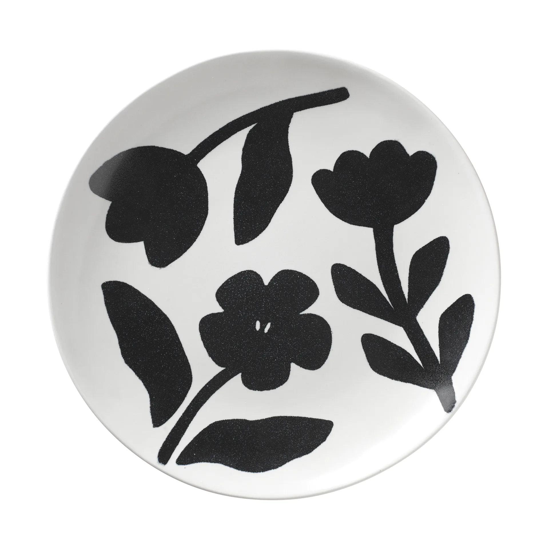 Flora tallrik Ø26 cm, Black-off white Broste Copenhagen