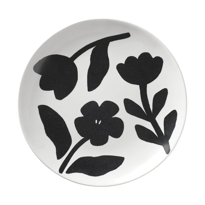 Flora tallrik Ø26 cm - Black-off white - Broste Copenhagen