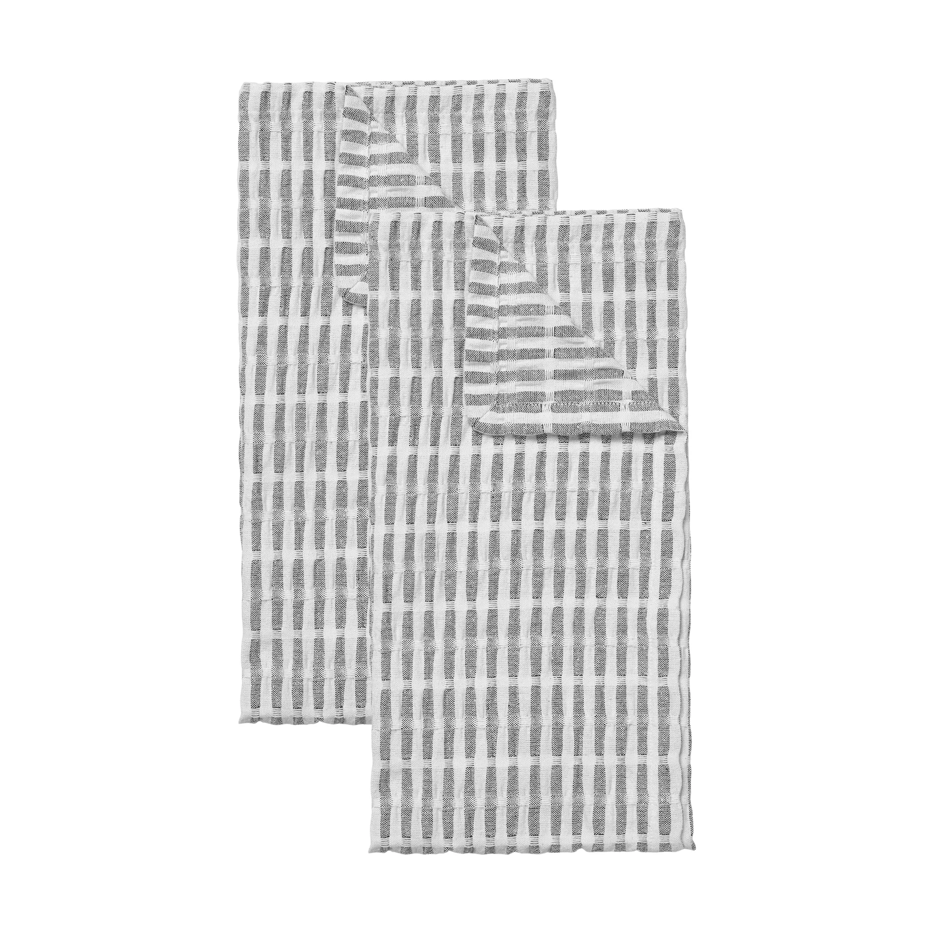 Folke kökshandduk 50x70 cm 2-pack, Black-natural Broste Copenhagen