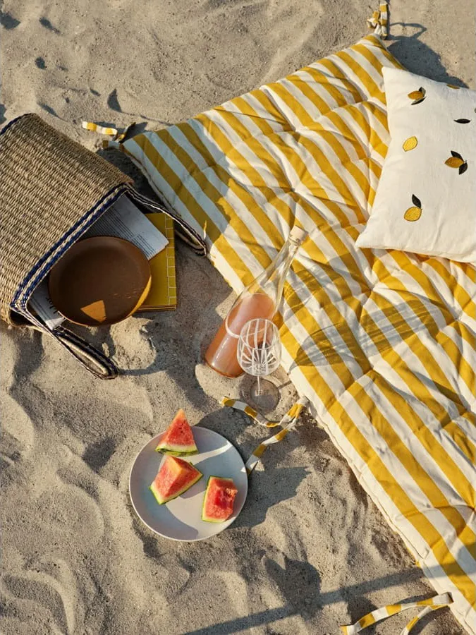 Franca strandmatta 70x200 cm, Harvest gold Broste Copenhagen