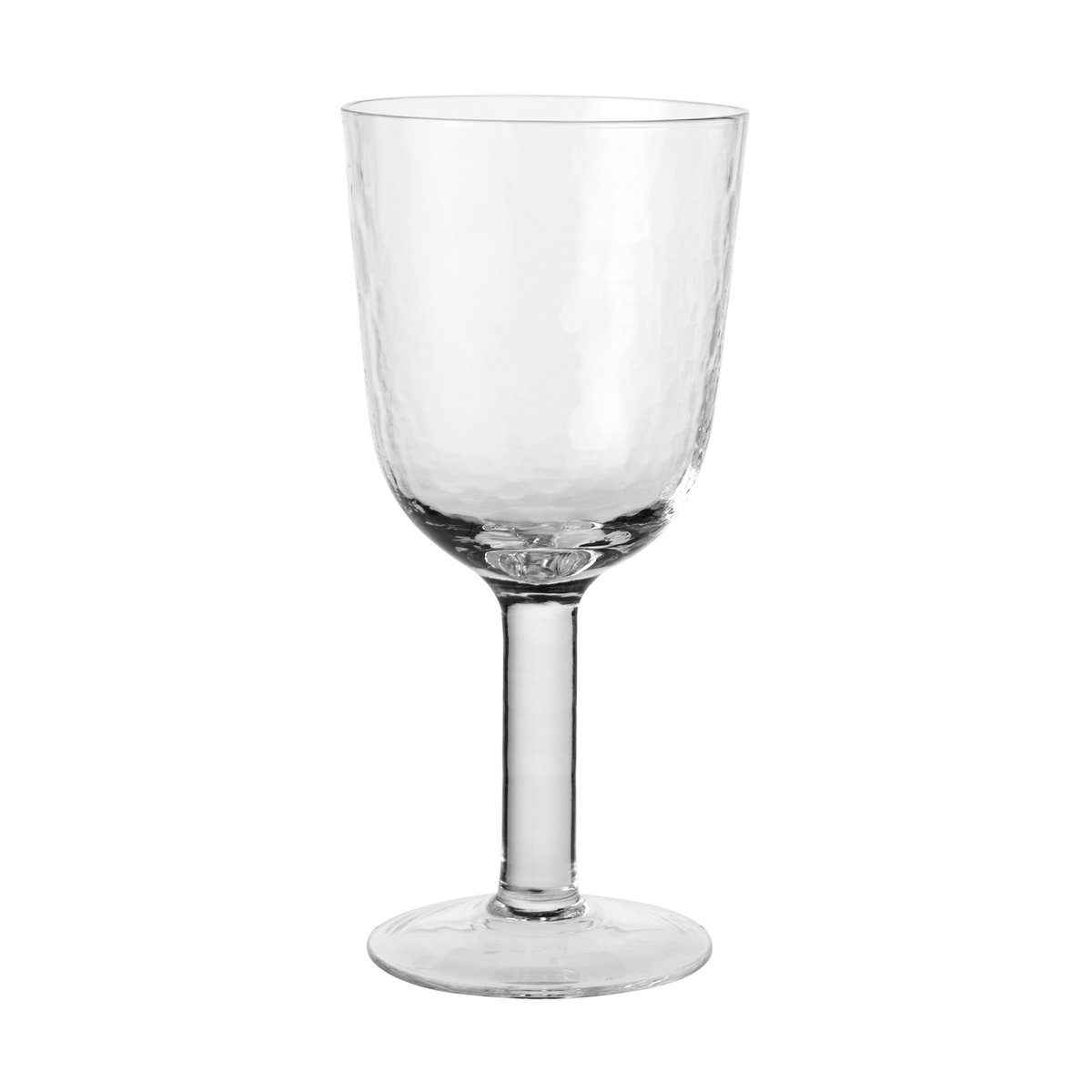 Broste Copenhagen Hammered rödvinsglas 40 cl Klar | Skandinavisk Design | Vinglas | Transparent