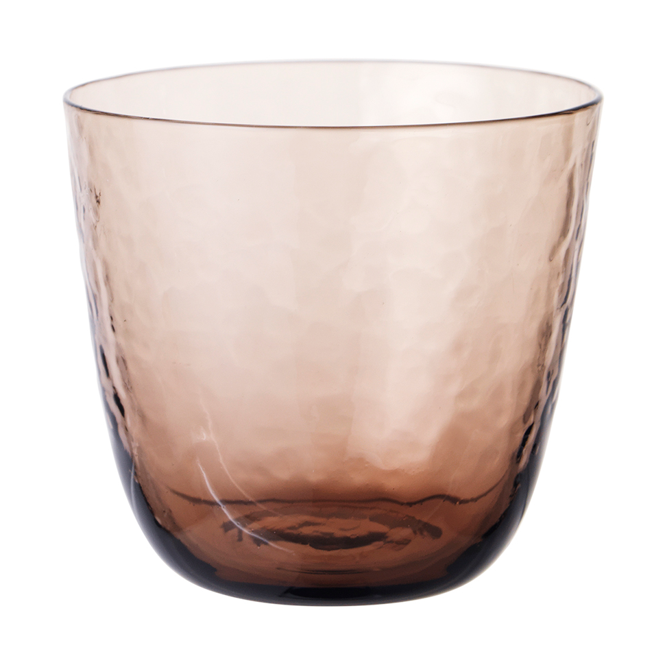 Broste Copenhagen Hammered tumbler 15 cl Brun | Skandinavisk Design | Dricksglas | Brun