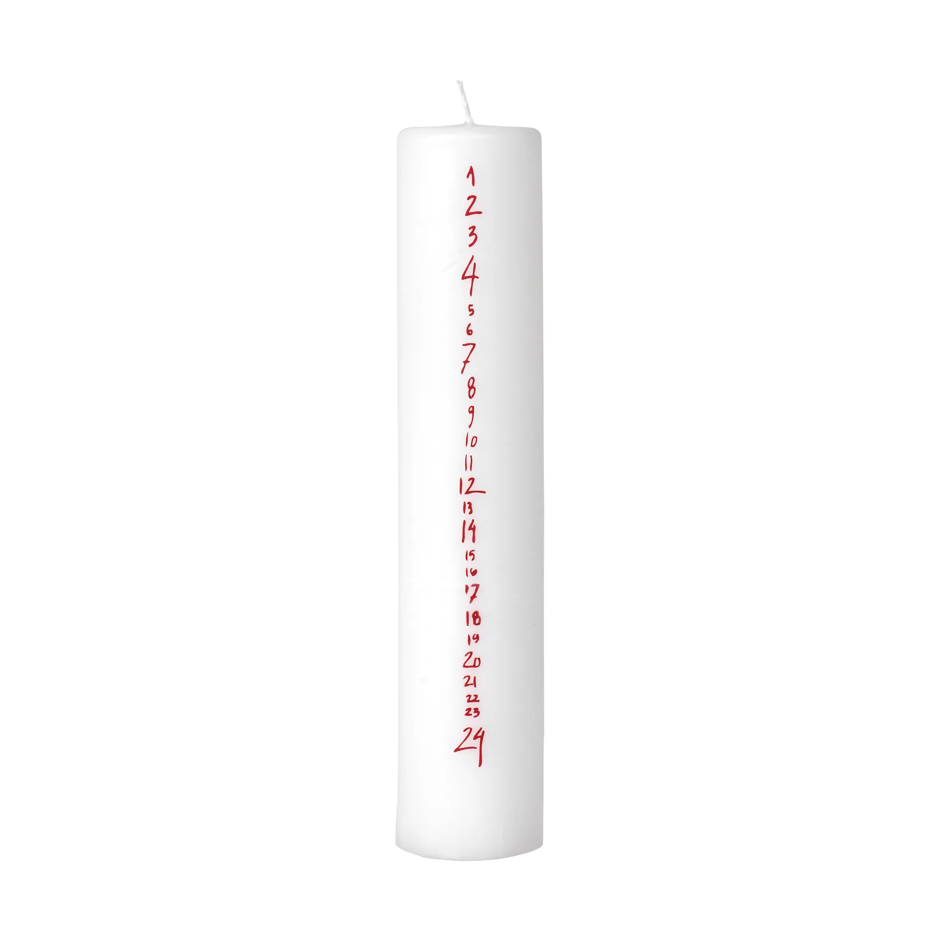 Handwritten kalenderljus, White-Red Broste Copenhagen