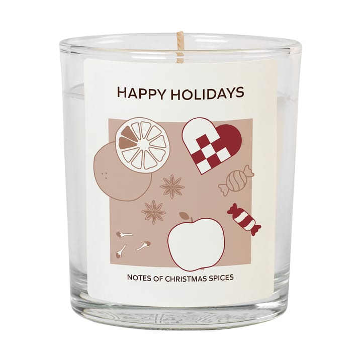 Happy Holidays doftljus 32 t - White - Broste Copenhagen