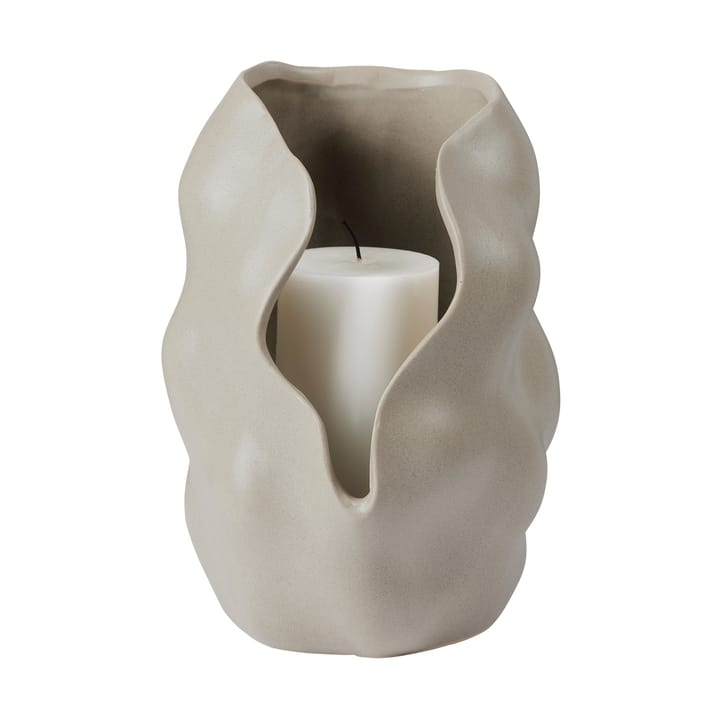 Hekla Hurricane ljuslykta Ø18,6 cm, Dove grey Broste Copenhagen