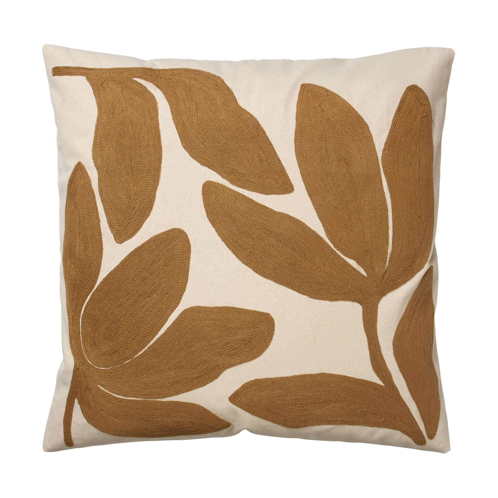 Herbert kuddfodral, Golden brown-natural, 50x50 cm Broste Copenhagen