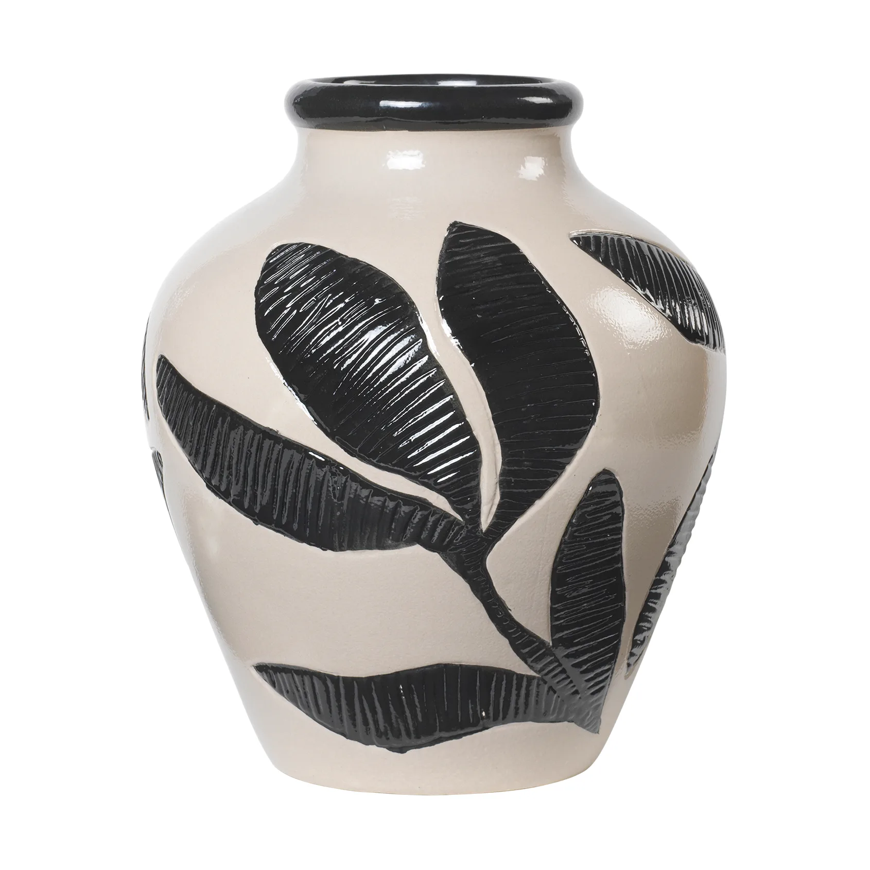 Herbert vas 30 cm, Black-rainy day green Broste Copenhagen