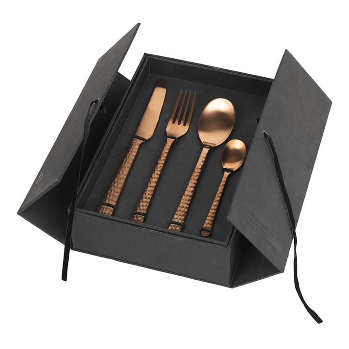 Hune bestick 16 delar - Copper hammered - Broste Copenhagen