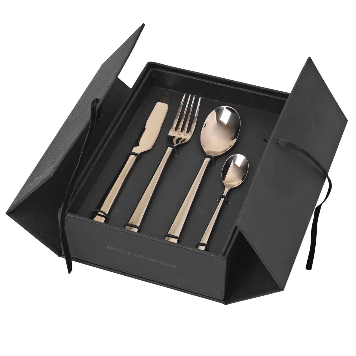 Broste Copenhagen Hune bestick 16 delar titanium espresso