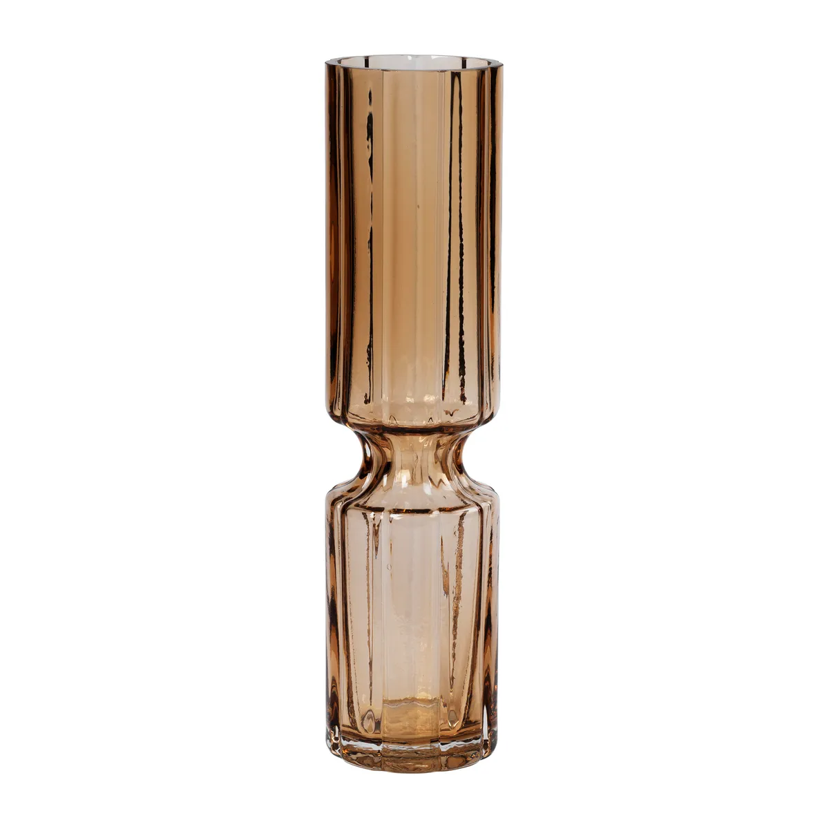 Broste Copenhagen Hyacint glasvas 31,7 cm Indian tan