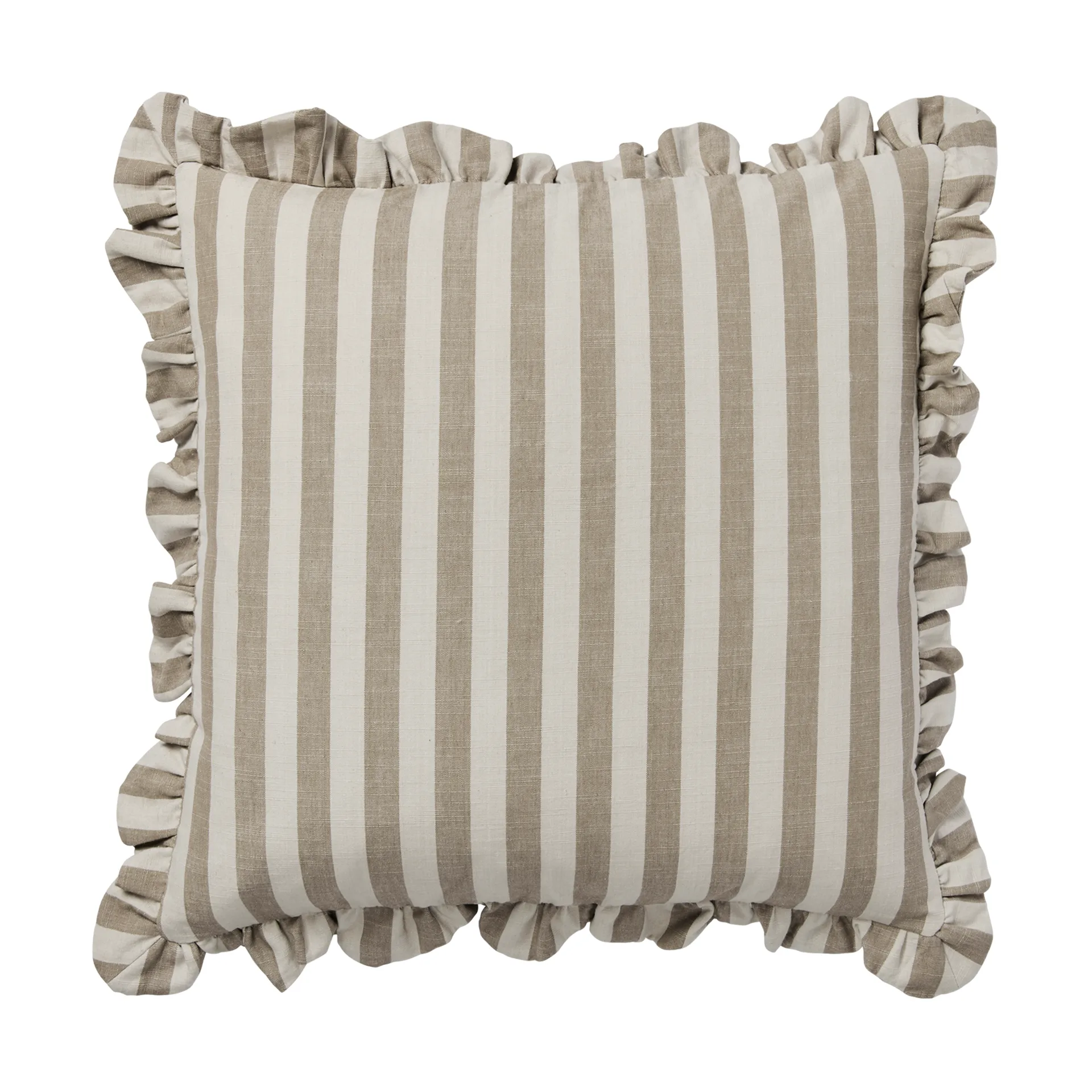 Ina kuddfodral, Brown kelp-castle beige, 50x50 cm Broste Copenhagen